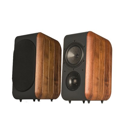 義大利 chario NOBILE 諾柏利 胡桃實木書架喇叭  